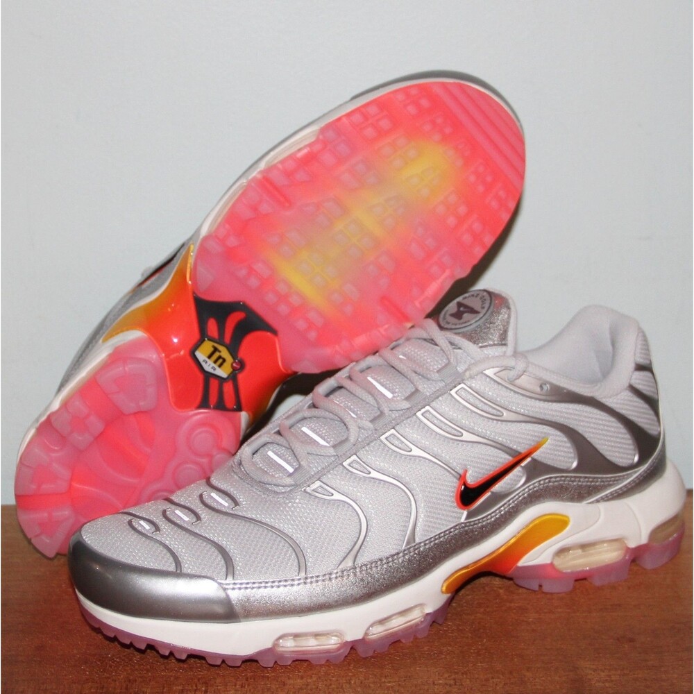Nike Air Max Plus Golf Shoes US Open Pack Mens 11.5 Silver Grey
